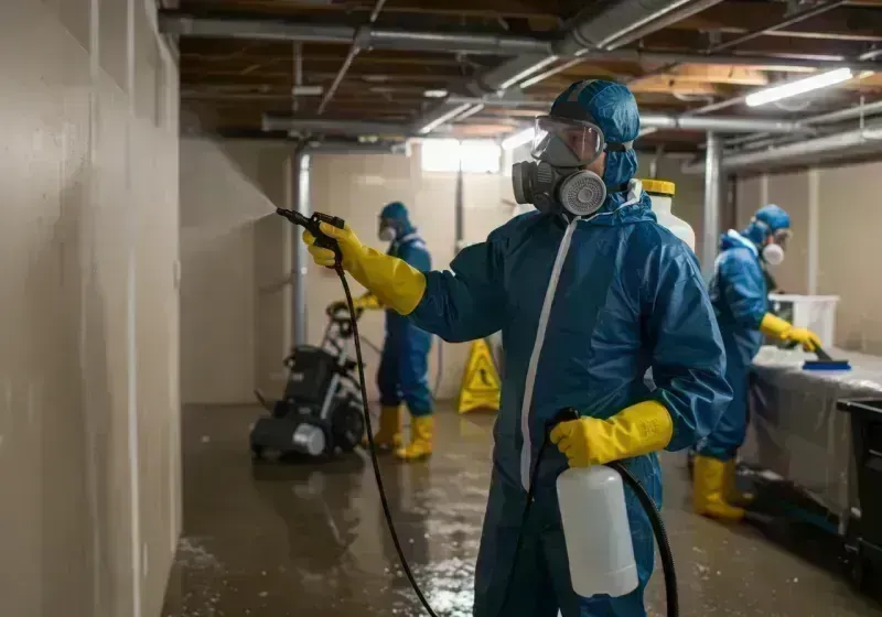 Basement Sanitization and Antimicrobial Treatment process in East Saint Louis, IL