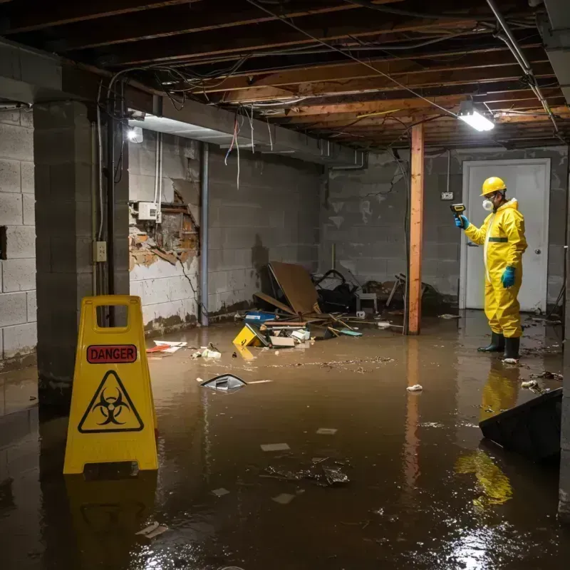 Flooded Basement Electrical Hazard in East Saint Louis, IL Property